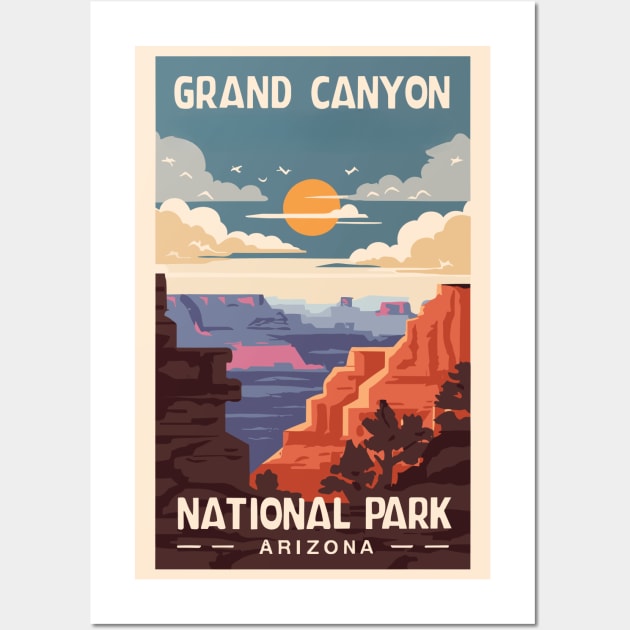 A Vintage Travel Art of the Grand Canyon National Park - Arizona - US Wall Art by goodoldvintage